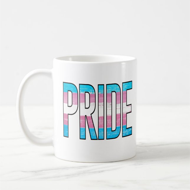 Trans Stolz Wort Kaffeetasse (Links)
