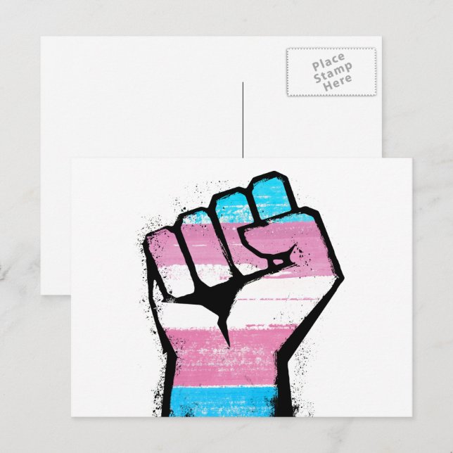 Trans Stolzfaust Postkarte (Vorne/Hinten)