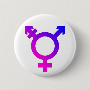 Trans* Symbol rosa/blau Button
