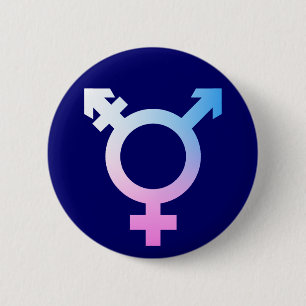 Trans* Symbol rosa/blau/weiß Button