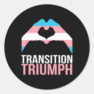 Trans The Transition Triumph Transgender Pride Fla Runder Aufkleber