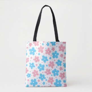 Trans Transgender Pride Flag Blume Doodle Pastel