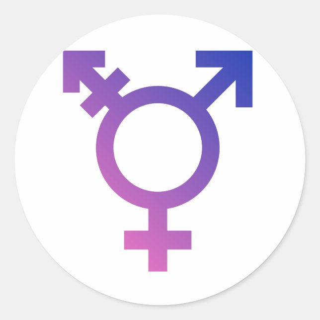 TRANS UNIVERSELLES SYMBOL RUNDER AUFKLEBER (Vorderseite)