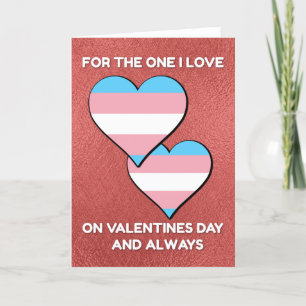 Trans Valentin-Herzen Feiertagskarte