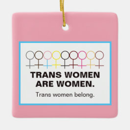Trans Women sind weibliches Symbol Strichmännchen Keramikornament