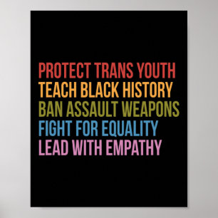 Trans Youth Teach Black History Ban Assault Weapon Poster