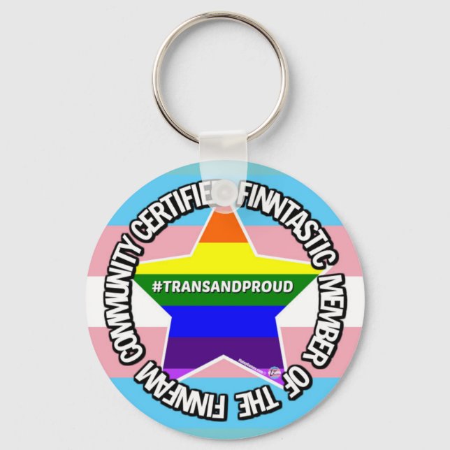 (Trans) zertifizierter finnFam-Member Keyring Schlüsselanhänger (Vorderseite)