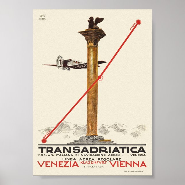 Transadriatica Italien Vintage Poster 1925 (Vorne)
