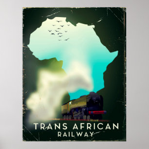 Transafrikanisches Eisenbahn-Reiseposter Poster