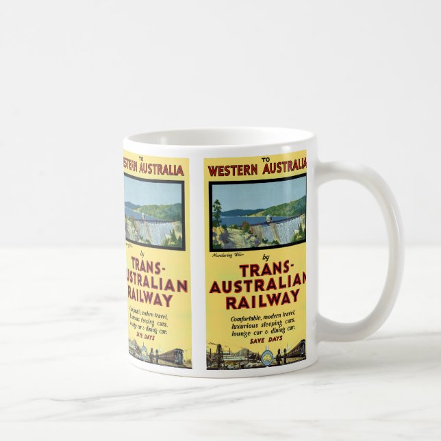 Transaustralische Eisenbahn Kaffeetasse (Rechts)