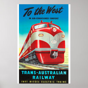 Transaustralische Eisenbahn Poster
