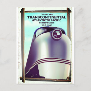 Transcontinental Railroad USA. Postkarte