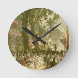 Transept des Kristallpalastes, 1851 (gefärbt Runde Wanduhr