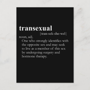 TRANSEXUELL (Definition) Postkarte