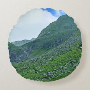 Transfagarasan-Alpenhang – Rumänien Fotografie Rundes Kissen