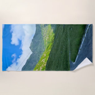 Transfagarasan Alpine Ansicht – Rumänien Bergkunst Strandtuch