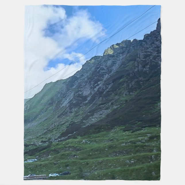 Transfagarasan-Gebirgsstraße - Rumänien Fleecedecke (Vorderseite)