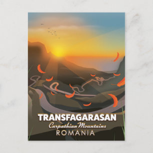 Transfagarasan, Karpaten, Rumänien Straße Postkarte