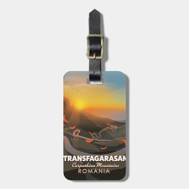 Transfagarasan, Karpaten, Rumänische Straße Gepäckanhänger (Vorderseite vertikal)