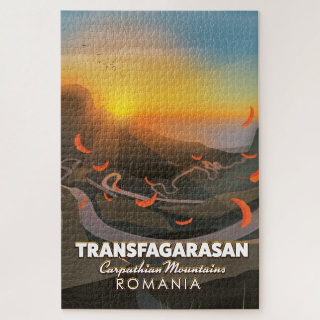 Transfagarasan, Karpaten, Rumänische Straße Puzzle (Vertikal)