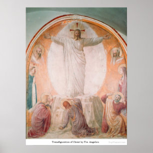 Transfiguration von Christus durch Fra Angelico Poster