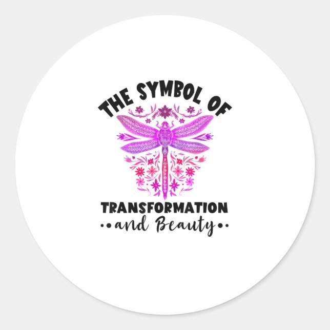 Transformation Beauty Nature Insect Dragonflies Dr Runder Aufkleber (Vorderseite)
