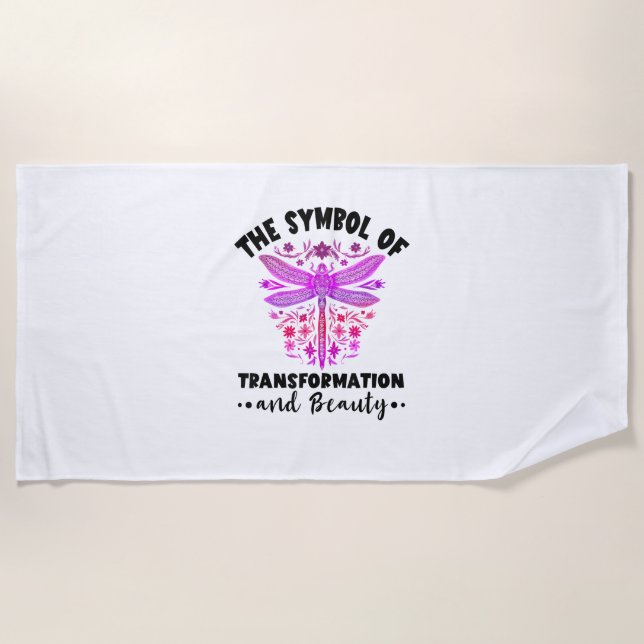 Transformation Schönheit Natur Insekt Dragonflies  Strandtuch (Vorderseite)