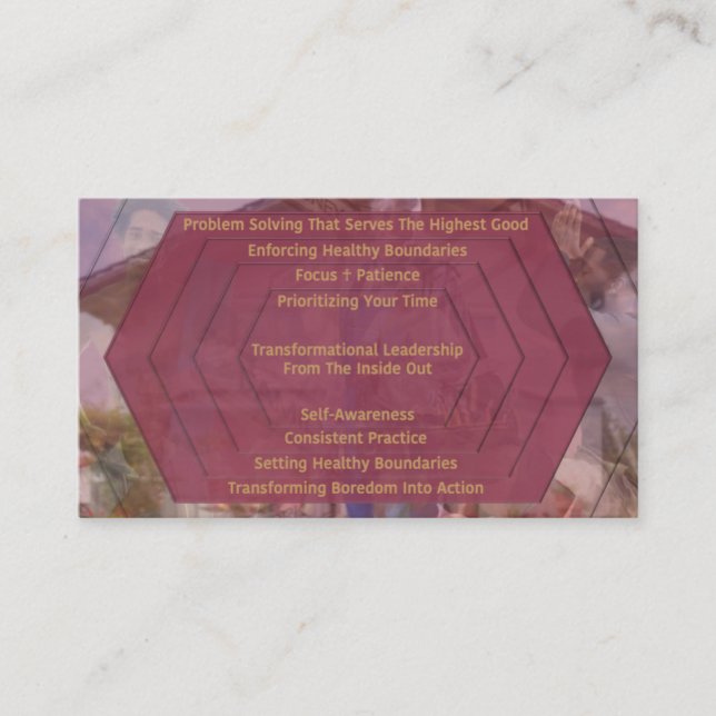 transformationale Führungsqualitäten (w/QR-Code) Visitenkarte (Vorderseite)