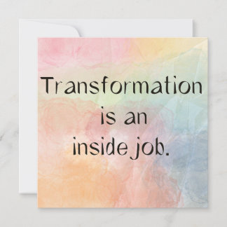 Transformations-Zitat-Watercolor-Kunstkarte Feiertagskarte