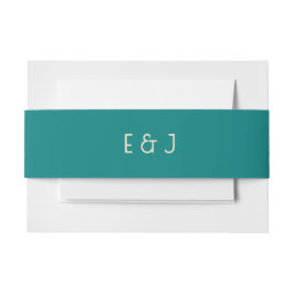 Transformative Teal Modern  Contemporary Wedding Einladungsbanderole