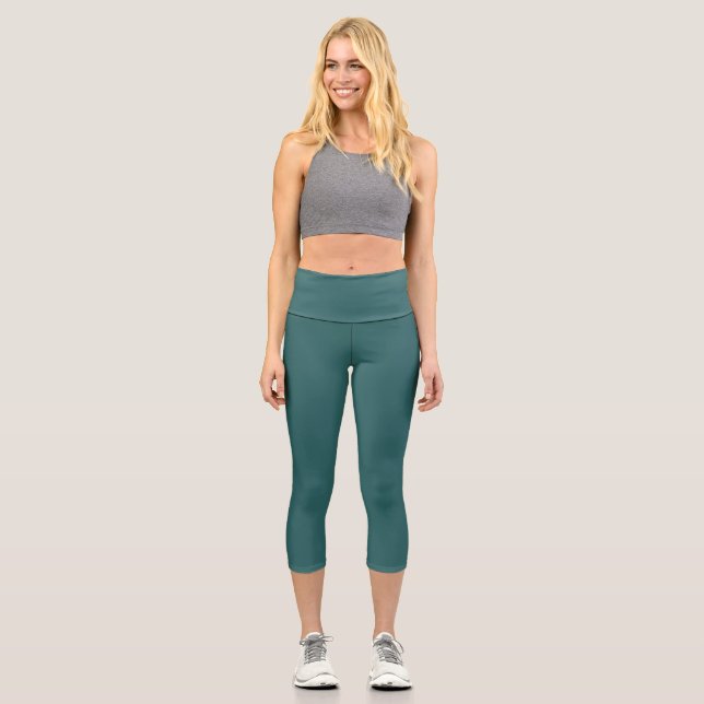 Transformatives Teal Capri Leggings (Vorderseite)