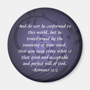 Transformed Romans 12 Christian Bible Giequot Magnet