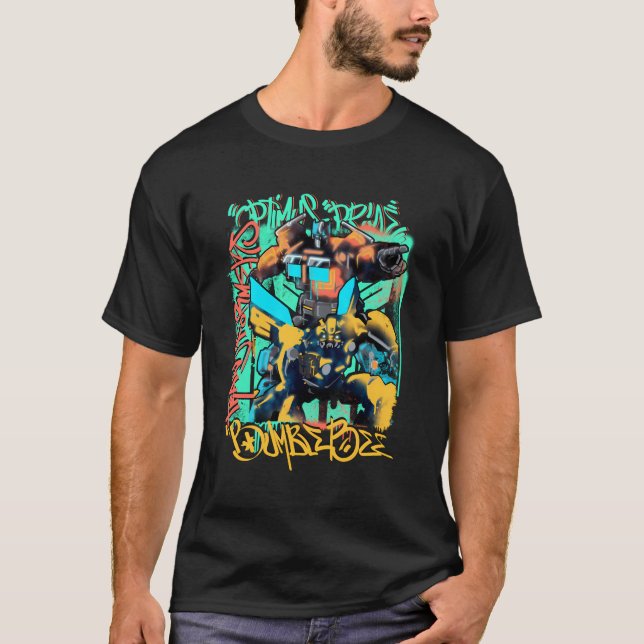 Transformers Aufstieg der Tiere Optimus Bee Graffi T-Shirt (Vorderseite)