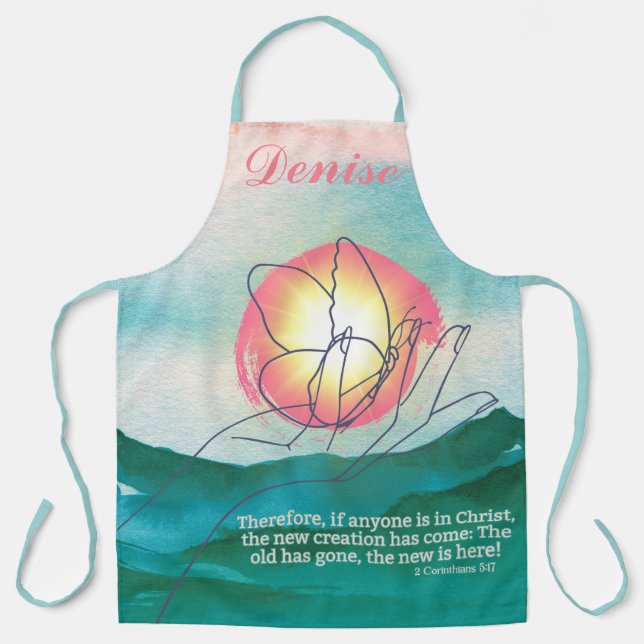 Transformiert von Grace The New Creation Christlic Schürze (Vorderseite)