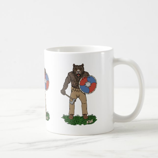 Transformierte Viking Berserker oder Werebear Kaffeetasse (Rechts)
