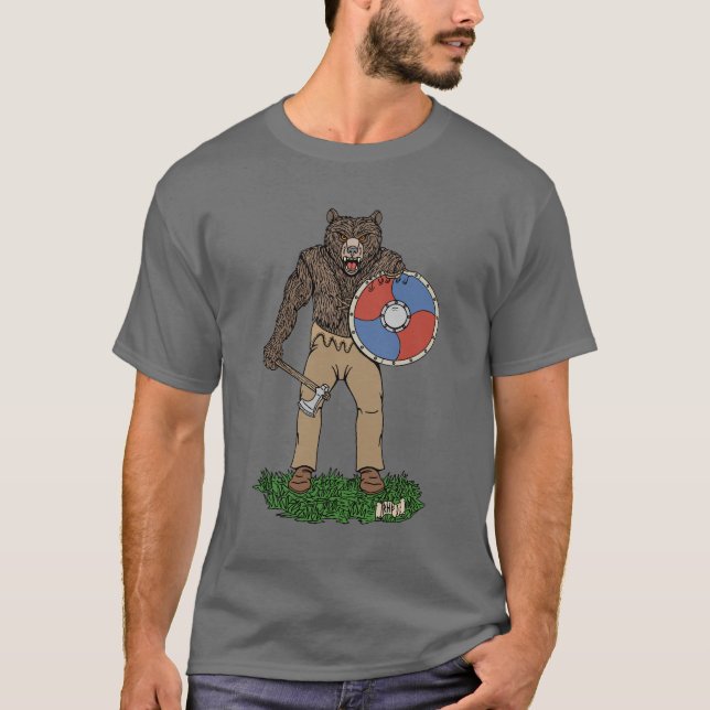 Transformierte Viking Berserker oder Werebear T-Shirt (Vorderseite)