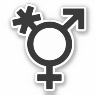 Transgender Alternative Gender Symbol Aufkleber