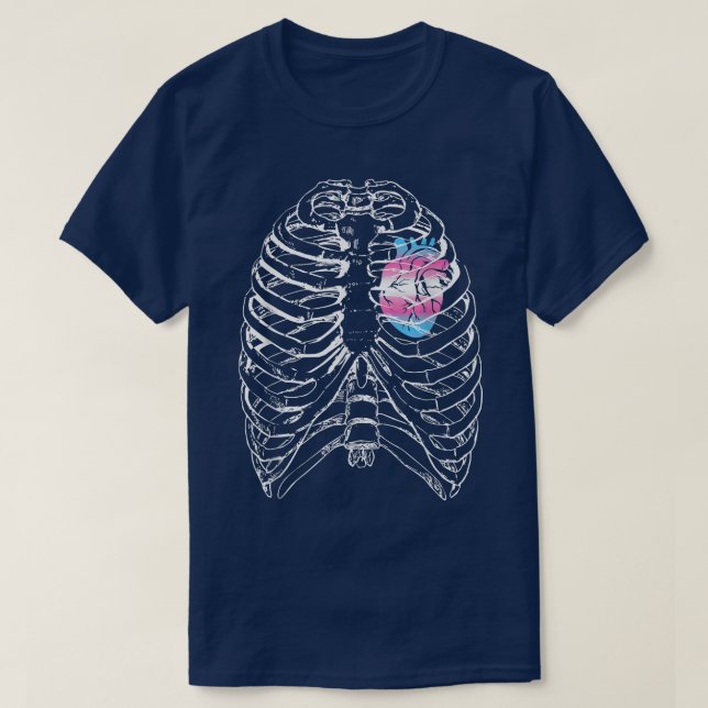 Transgender Anatomischer Herzschlag Trans Prix H T-Shirt (Design vorne)