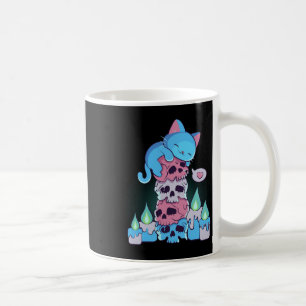 Transgender Ästhetik Kawaii Katze auf Skulls Subti Kaffeetasse