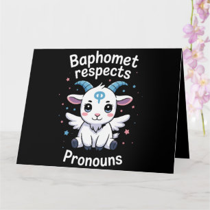 Transgender Baphomet respektiert Pronomen Trans Pr Karte
