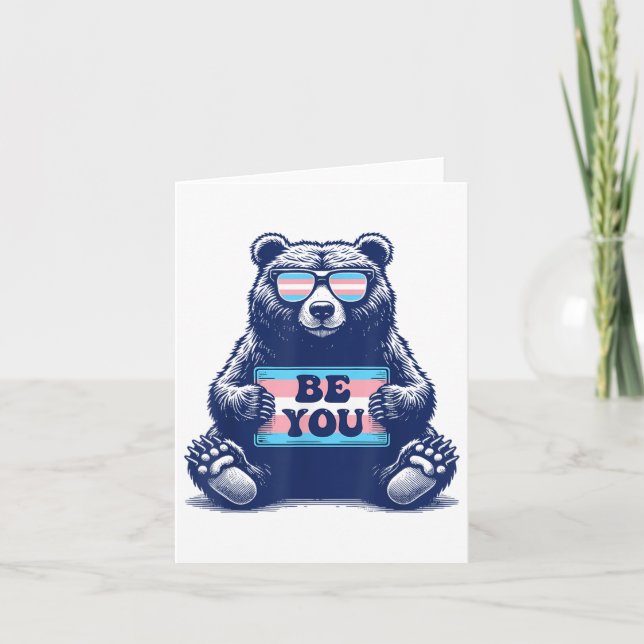 Transgender Be Sie Trans Pride M2f F2m Karte (Vorderseite)