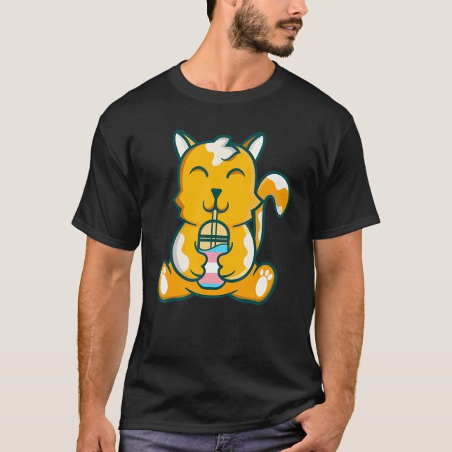 Transgender Cat Bubble Tee Transgender Cat Bubble (Vorderseite)