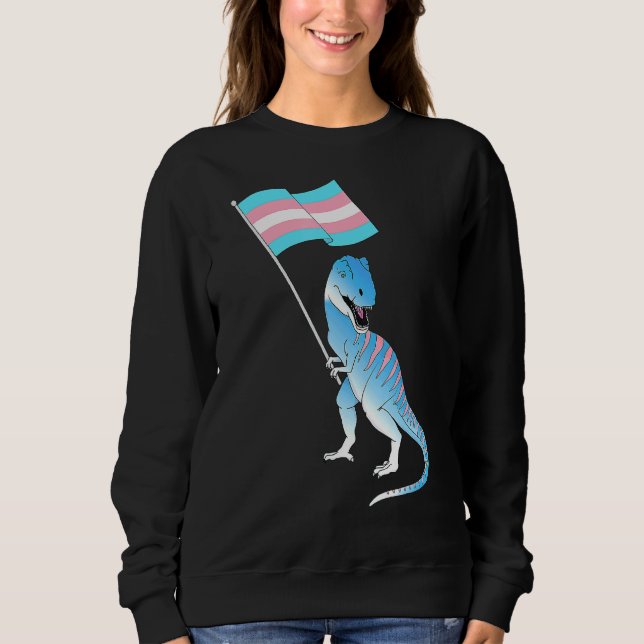 Transgender Dinosaur Trans Pride LGBt Pride Flag P Sweatshirt (Vorderseite)