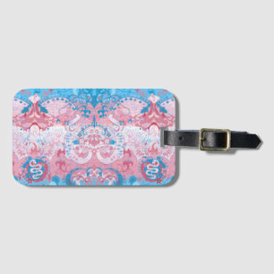 Transgender Dragon Damask - Farbe des Trans-Strich Gepäckanhänger