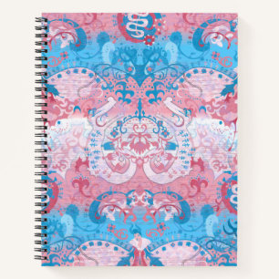 Transgender Dragon Damask - Farbe des Trans-Strich Notizbuch