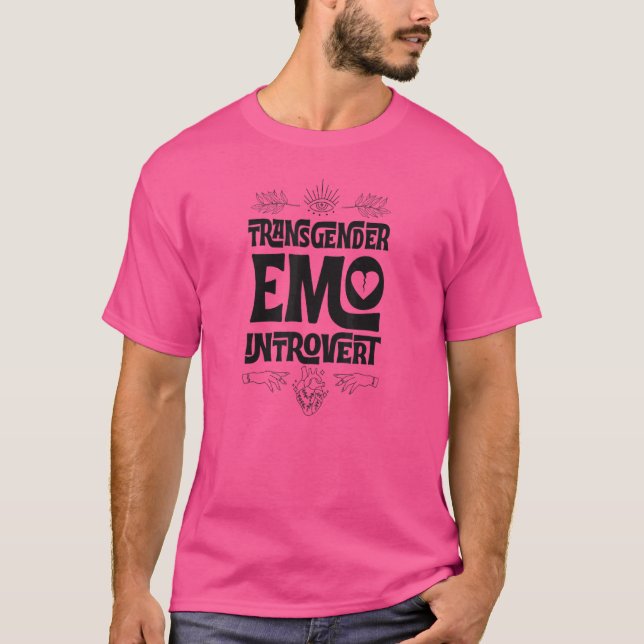 Transgender Emo Introvert Pride Trendy Mystic Teen T-Shirt (Vorderseite)