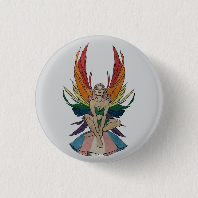 Transgender Faerie  Button (Vorderseite)