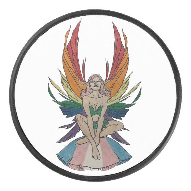 Transgender Faerie Eishockey Puck (Vorderseite)