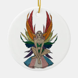 Transgender Faerie Keramik Ornament