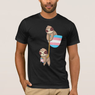 Transgender Falling Sloth Trans Pride Lgbtq Transs T-Shirt